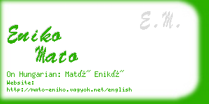 eniko mato business card